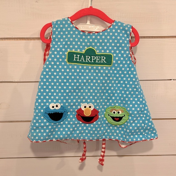 Southern Bay Smocking Company Sesame Friends Diaper Set - Picture 2 of 5